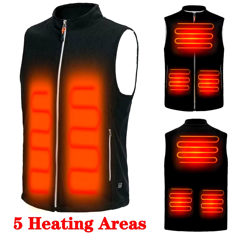 Winter Warm Men Jacket Smart Heated Vest USB Trekking Electric Heating Jacket Body Warmer Heating Pad Hunting Heated Vest Jacket